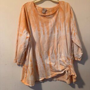 Chico's top size 4, XXL Peach Orange Zenergy